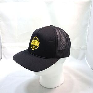 Apollo Press Club Trucker Snapback Cap Black and Yellow 6 Panel